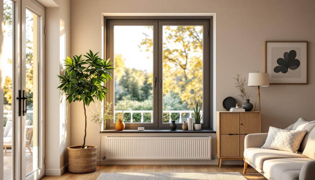 VENTANa en salón beige