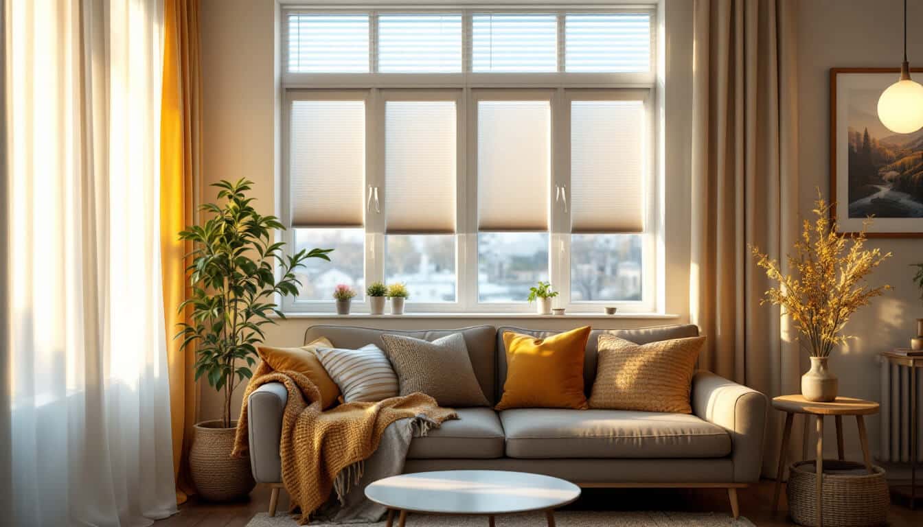 sofá delante de ventana